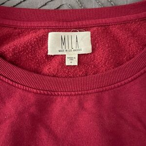 MILA Red Crewneck Sweatshirt